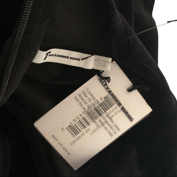 COPY - NWT ALEXANDER WANG Long Sleeve Turtleneck Velour Mini Dress Back Cutout … - Picture 12 of 13